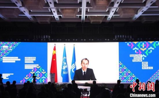 国际农业发展基金的驻华代表马泰奥·马尔基西奥通过视频带来线上发言。 泱波 摄 国际农业发展基金的驻华代表马泰奥·马尔基西奥通过视频带来线上发言。 泱波 摄